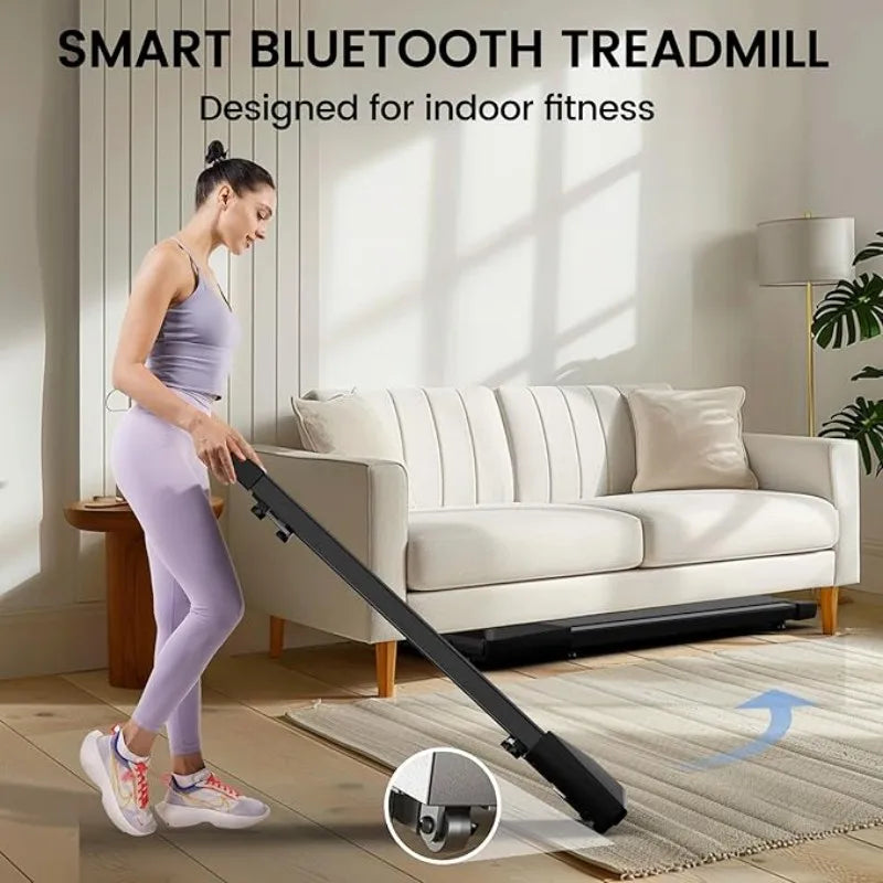 Foldable 2-in-1 Walking Pad Treadmill – Ultra-Quiet Under-Desk Fitness Machine