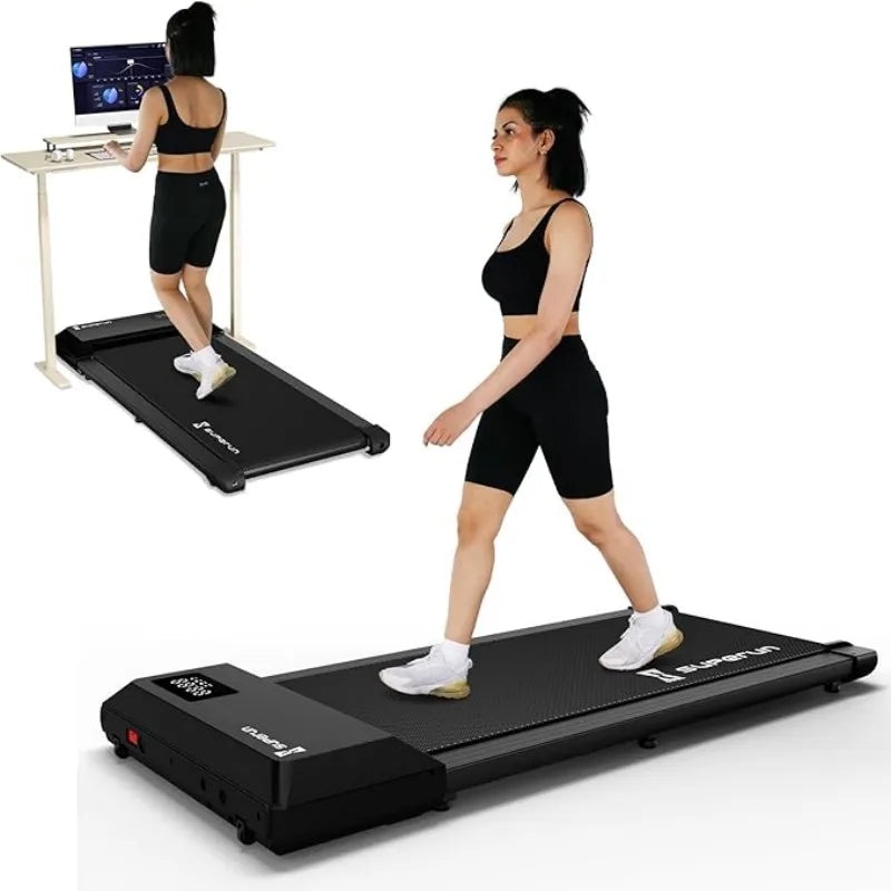Foldable 2-in-1 Walking Pad Treadmill – Ultra-Quiet Under-Desk Fitness Machine