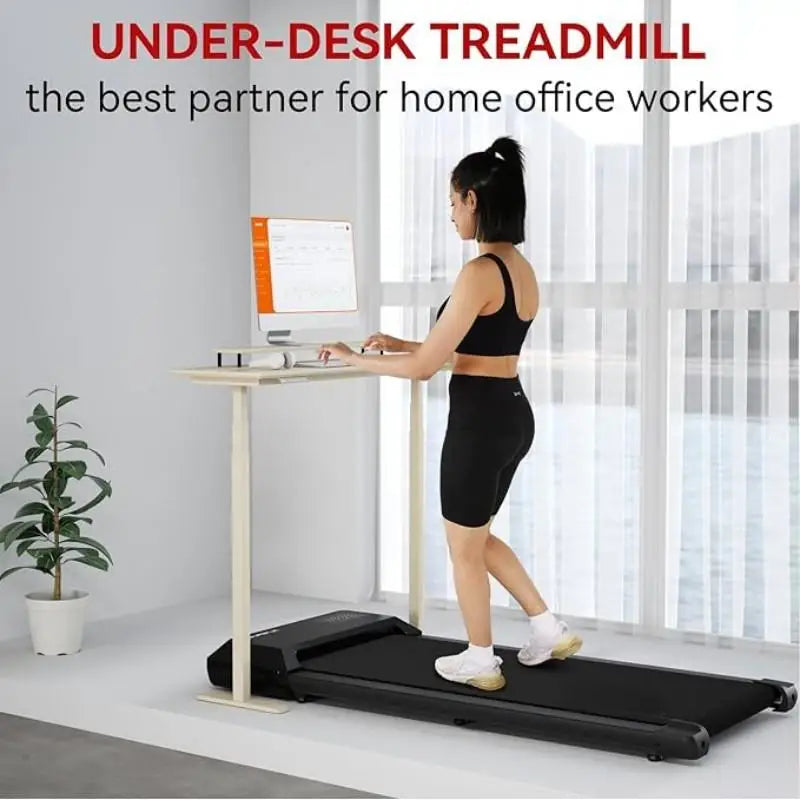 Foldable 2-in-1 Walking Pad Treadmill – Ultra-Quiet Under-Desk Fitness Machine